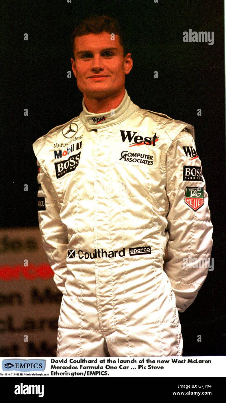 David Coulthard At The Launch Of The New West McLaren Mercedes.