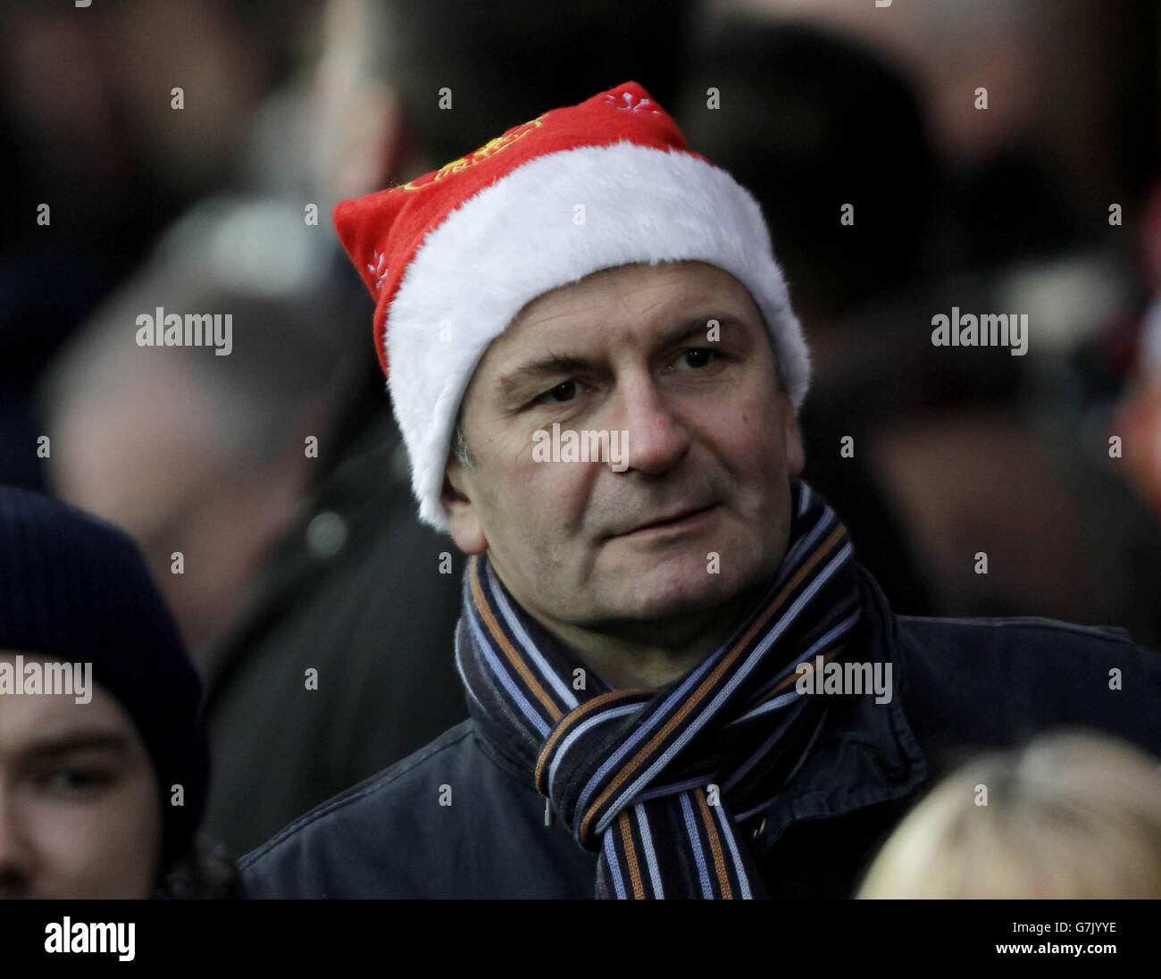Manchester united football fan hat hires stock photography and images