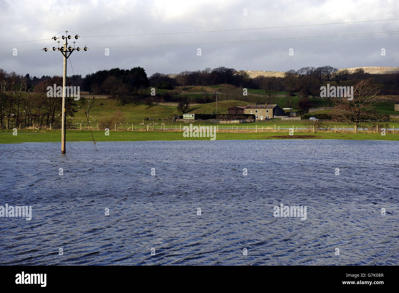 Rapid snow melt overnight across dales caused rivers overflow hires stock photography and