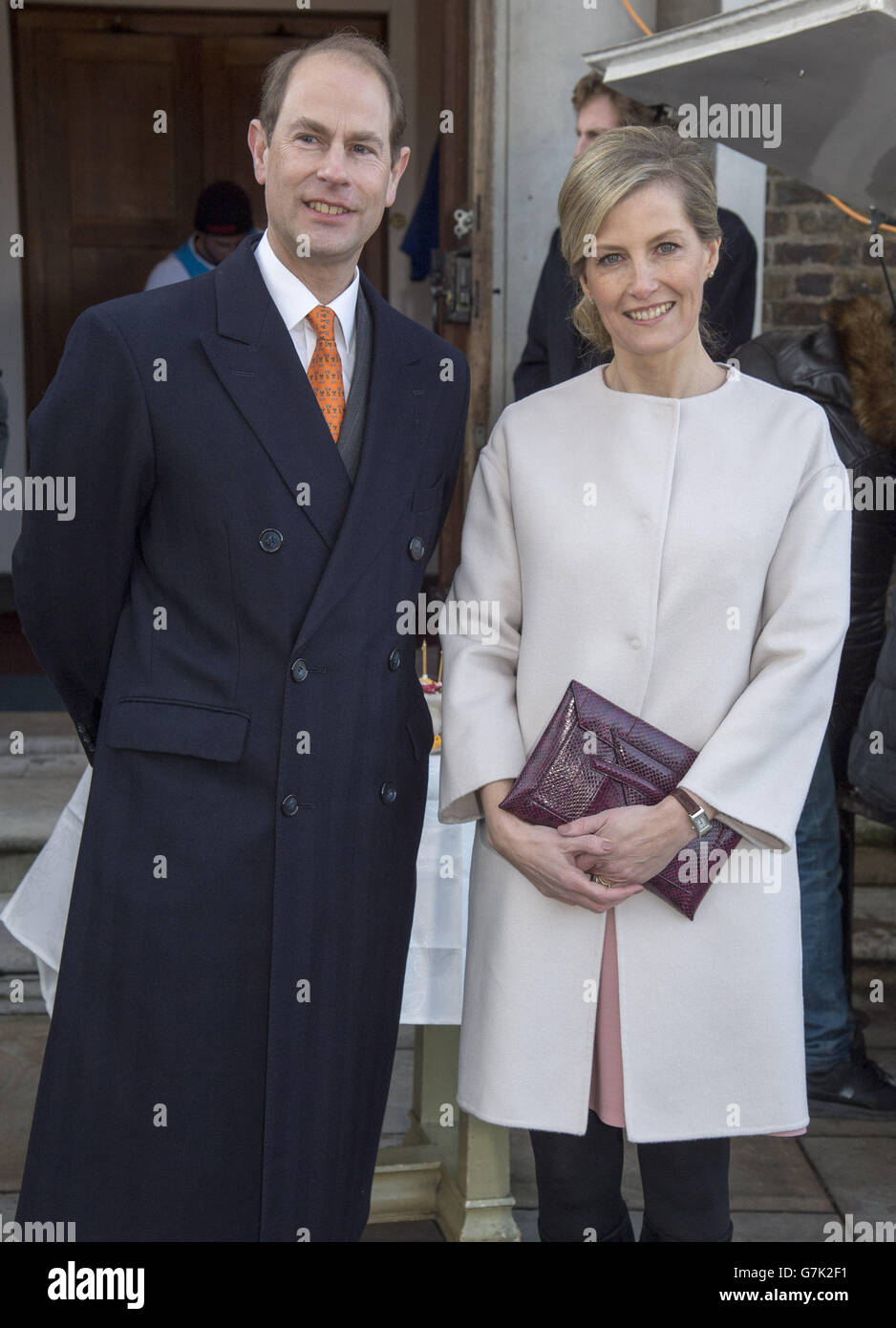 The Countess of Wessex accompanied by the Earl of Wessex visits the Tomorrow's People Social Enterprises, St Anselm's Church, Kennington to meet staff and supporters in support of The Queen's Diamond Jubilee Trust and Tomorrow's People, on the Countess' 50th birthday. Stock Photo