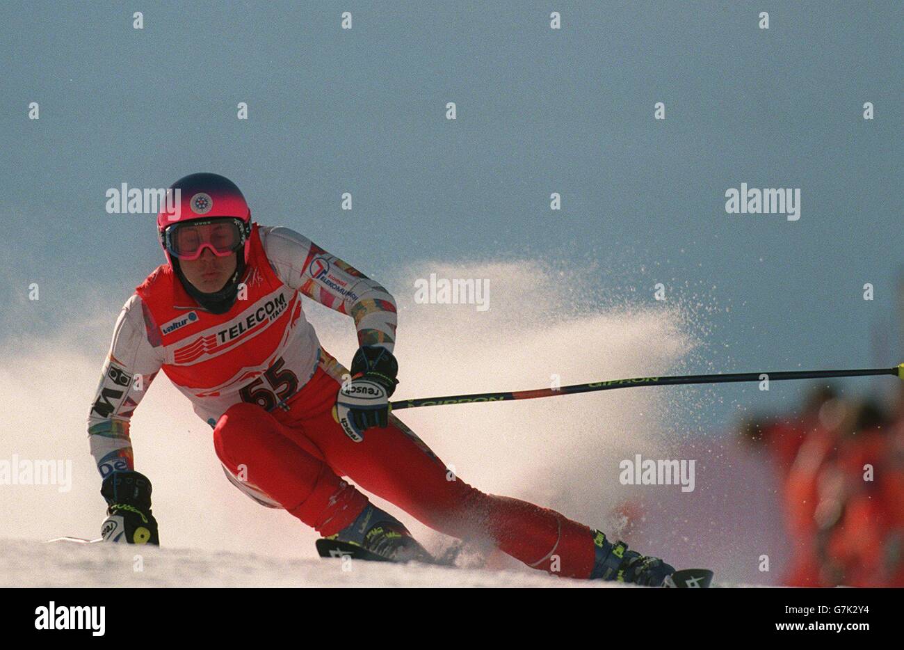 Skiing - Alpine World Ski Championships - 7th Giant Slalom Men - Sestrieres 97 Stock Photo