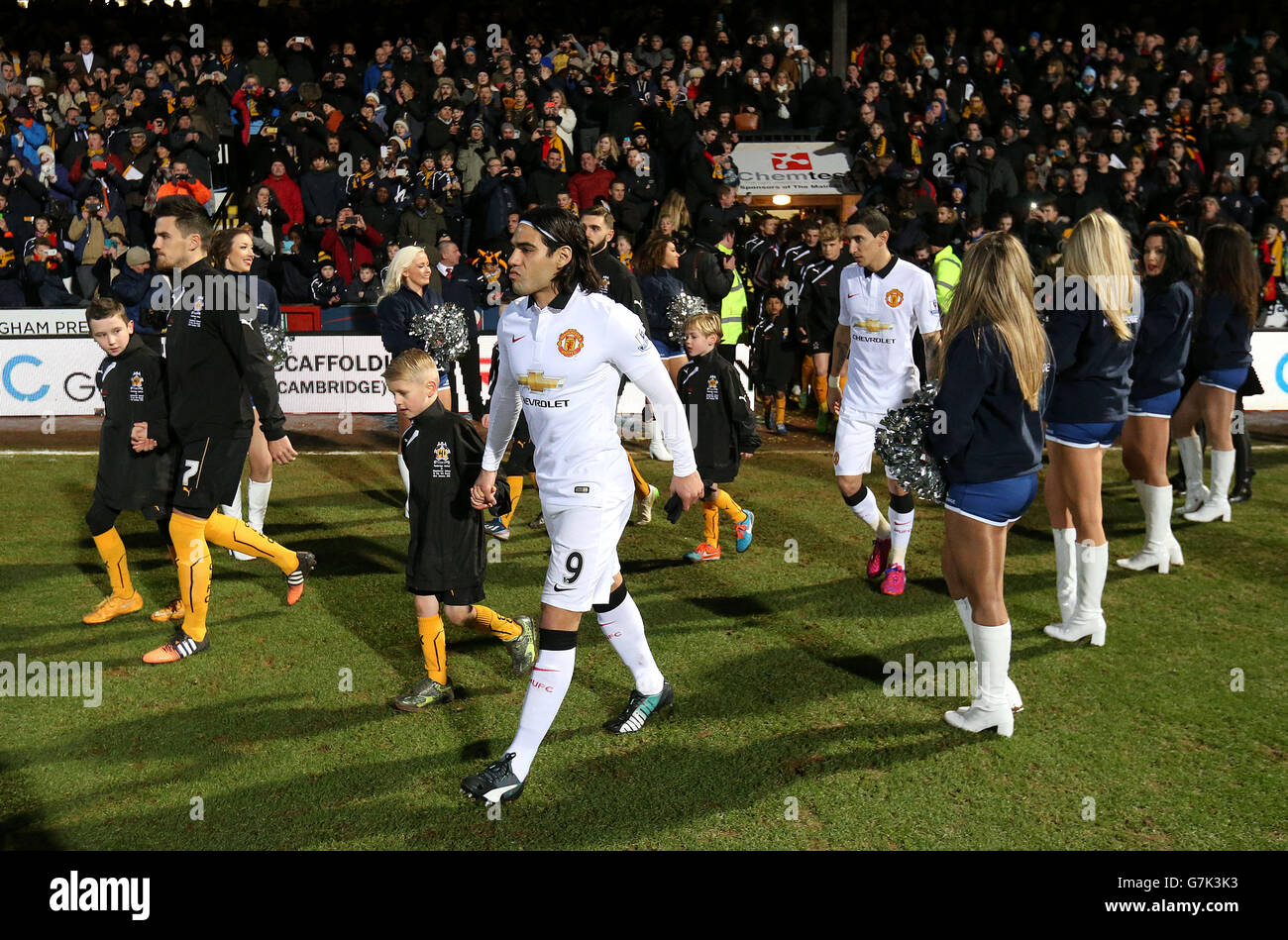 Soccer - FA Cup - Fourth Round - Cambridge United v Manchester United - The R Costings Abbey Stadium Stock Photo