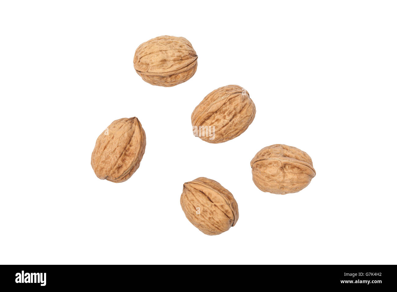 Some walnuts isolated Stock Photo