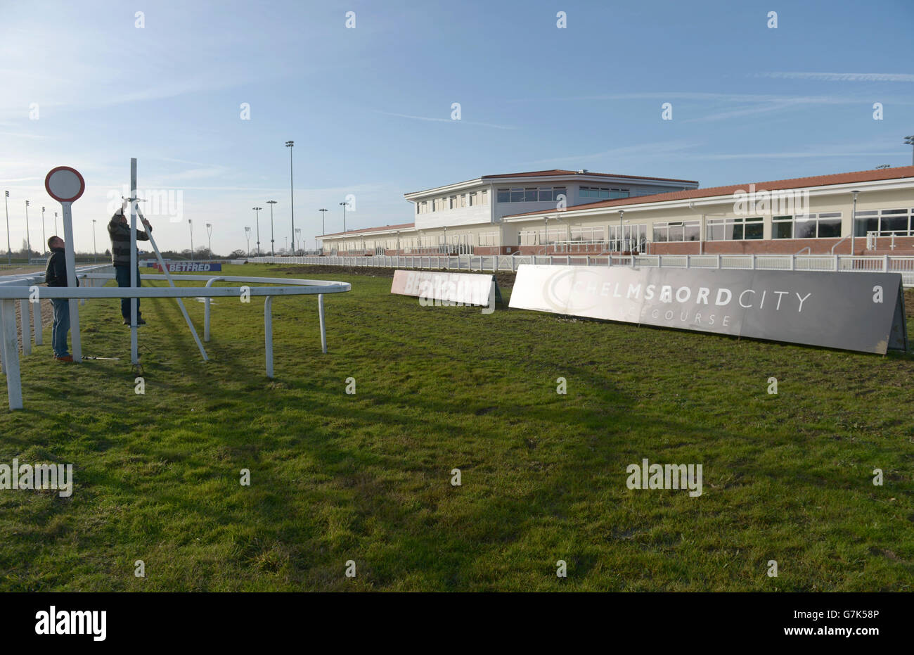 Horse Racing Chelmsford City Racecourse Stock Photo Alamy