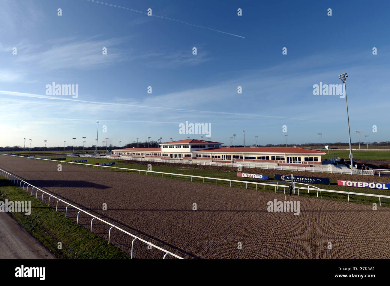 General view of Chelmsford City racecourse, Chelmsford. Stock Photo