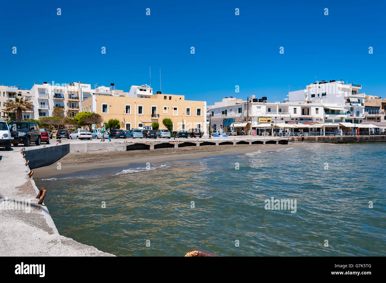 An image of the southern coastal town of Lerapetra on the Greek island of Crete. Stock Photo