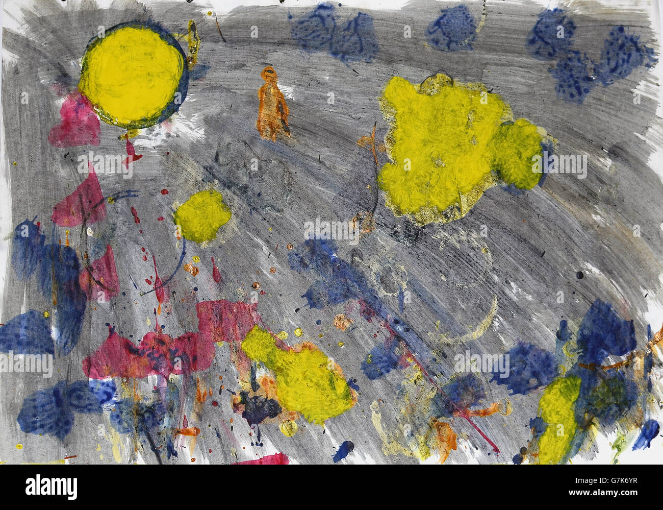 Original painting art with acrylic colours, made by myself. Enjoy ! Stock Photo Alamy