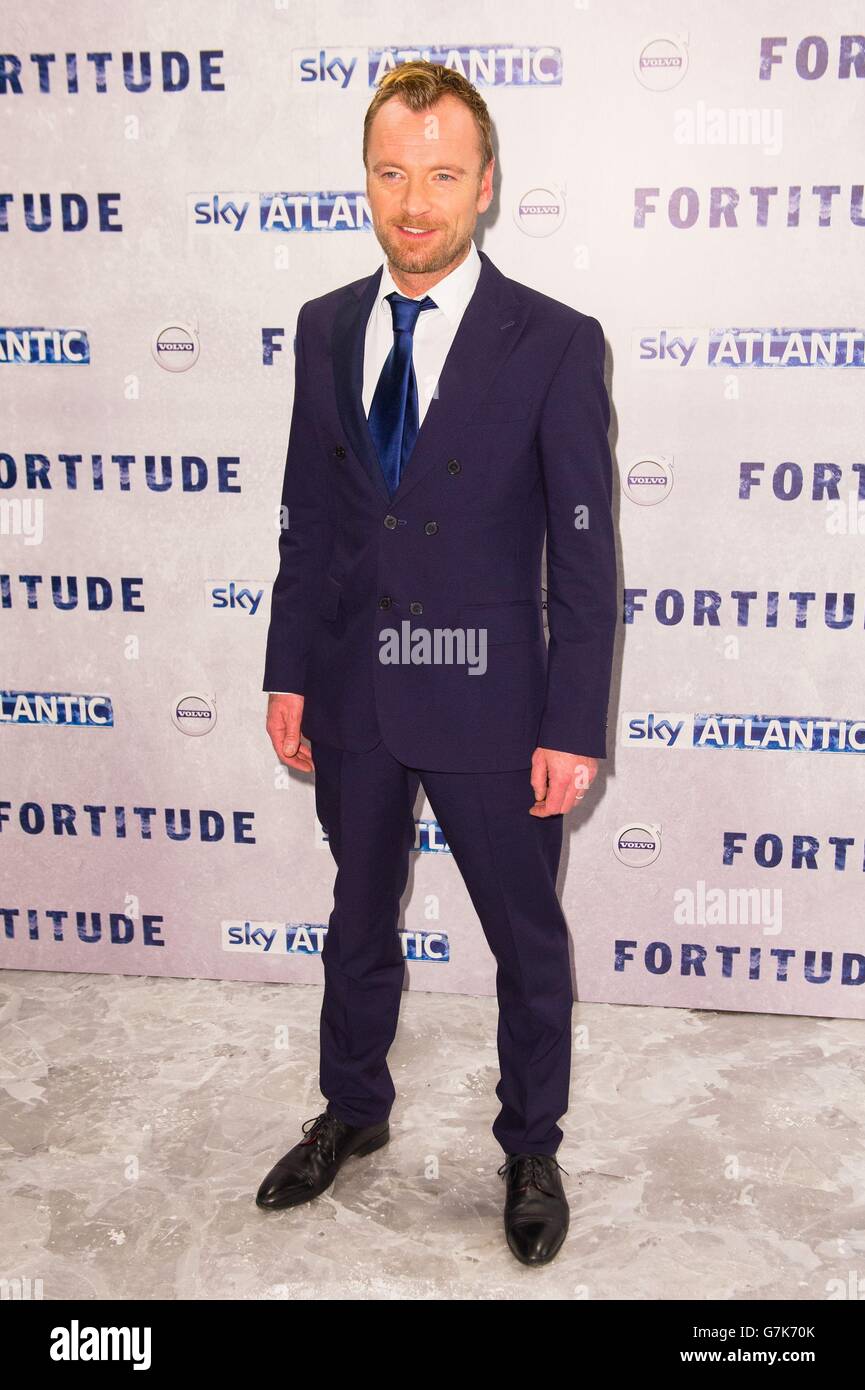 Richard Dormer attending the world premiere of Fortitude at 8 Northumberland Avenue, London. Stock Photo