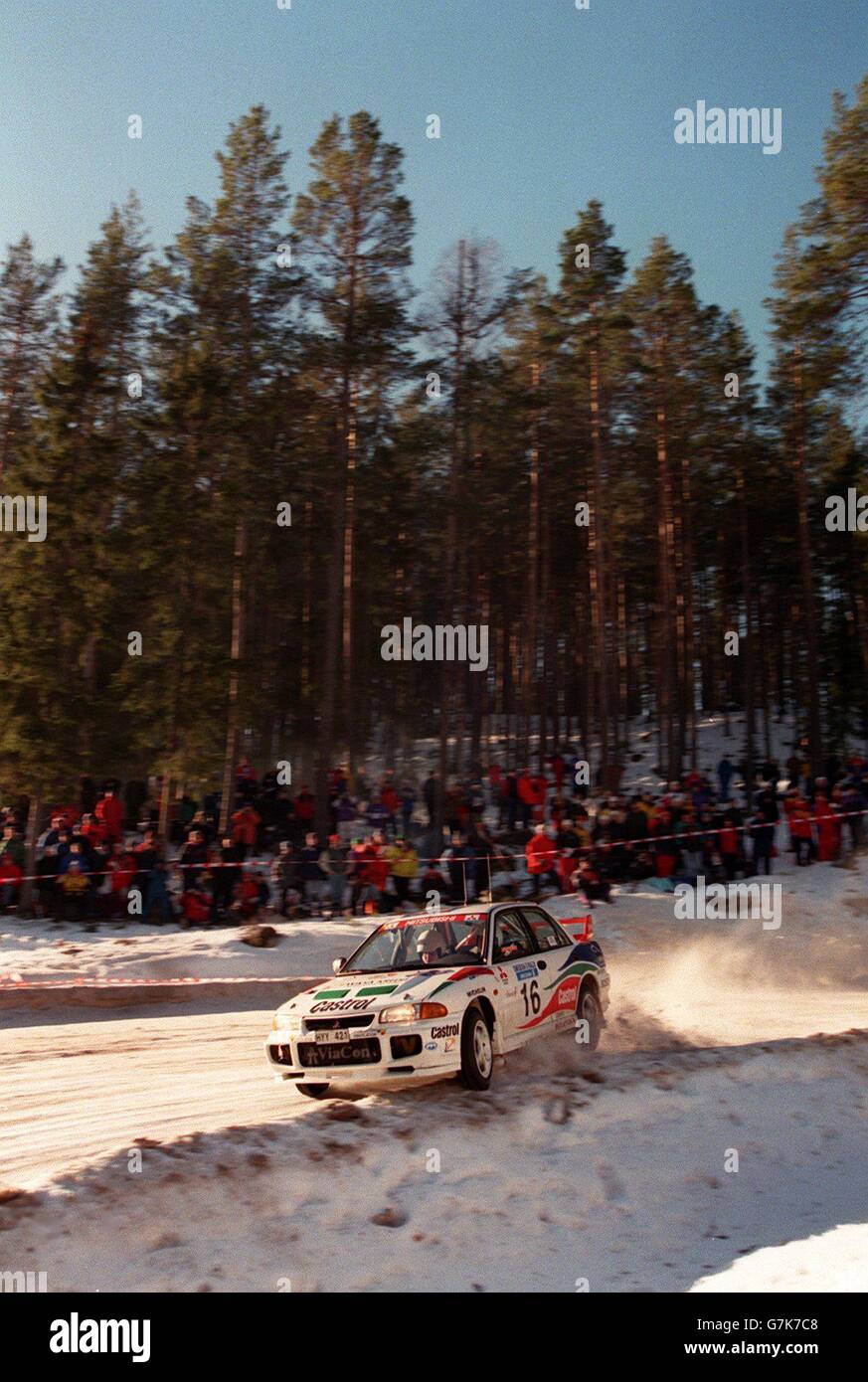 Swedish Rally. Kenneth Backlund, Mitsubishi Stock Photo - Alamy