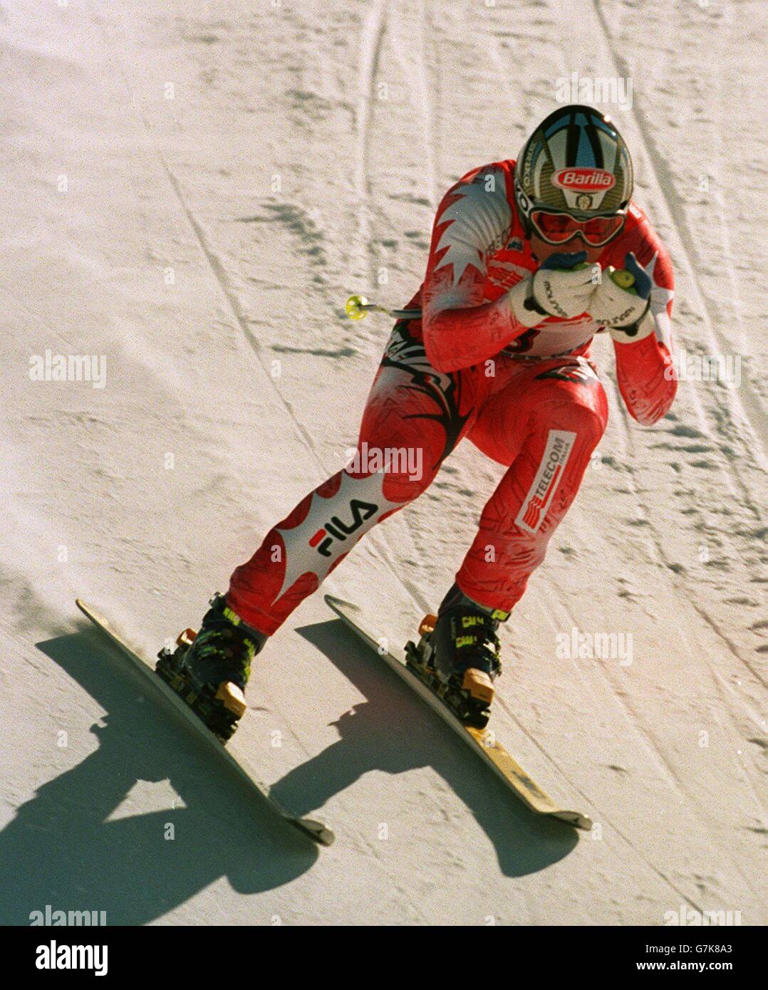Skiing - Alpine World Ski Championships - Sestrieres '97 - Mens - Combined - Downhill Stock Photo