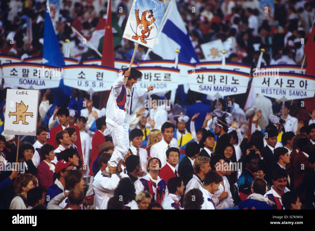 Los Angeles Olympics 1984 - Closing Ceremony. The closing ceremony at the 1984 Olympic Games in Los Angeles. Stock Photo