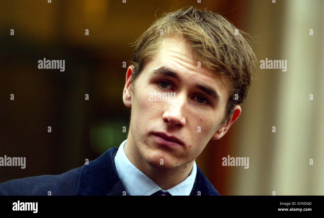 Otis Ferry, 22, the son of rock star Bryan Ferry who appeared charged under section 5 of the Public Order Act after entering the House of Commons chamber during a debate on a Bill to ban fox-hunting. All eight protesters denied charges of disorderly conduct and were granted unconditional bail. Stock Photo