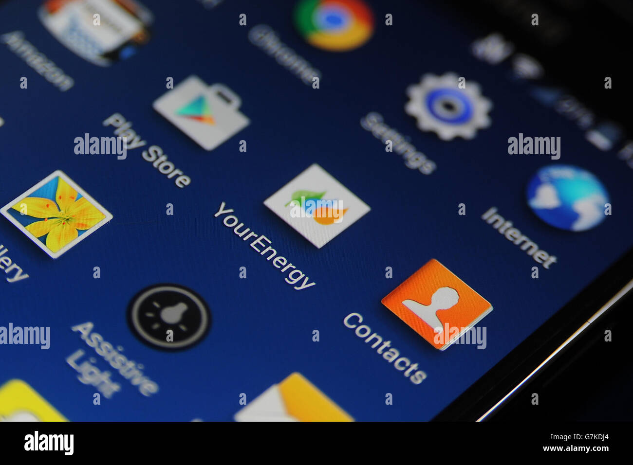 Technology stock. A smartphone displays the British Gas app Stock Photo Alamy