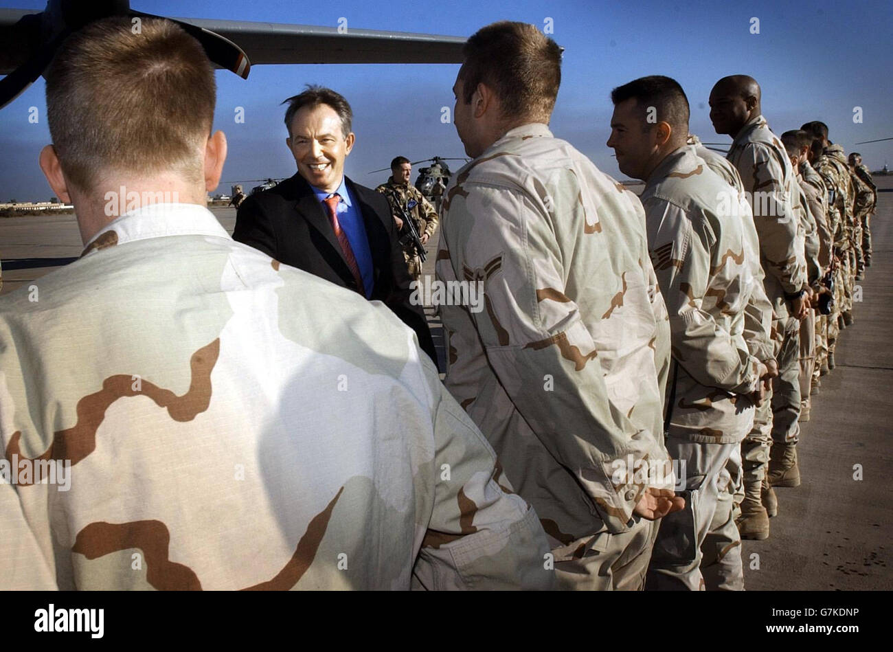 Blair in Iraq Stock Photo