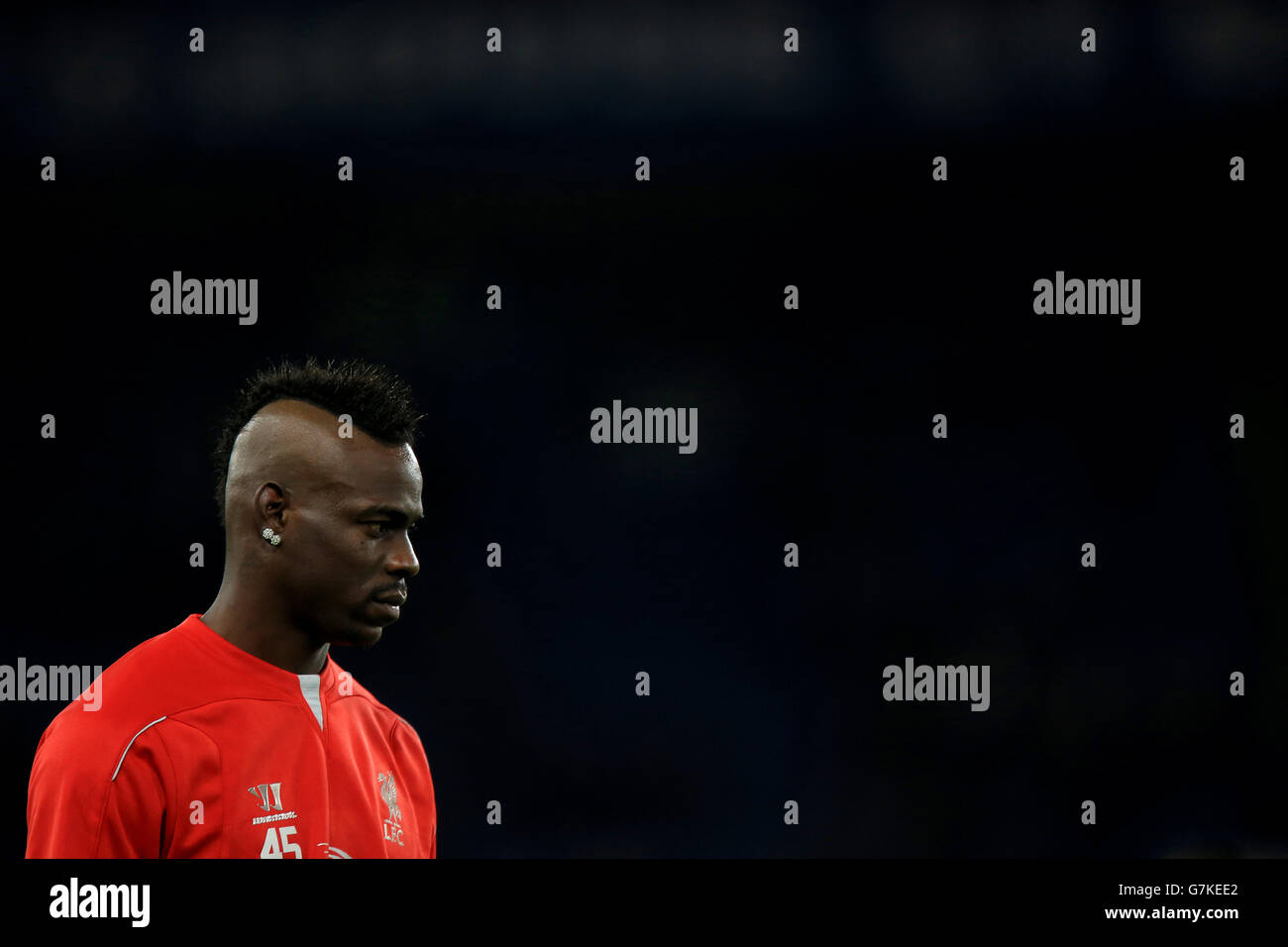 Soccer - Capital One Cup - Semi Final - Second Leg - Chelsea v Liverpool - Stamford Bridge. Liverpool's Mario Balotelli before the game Stock Photo