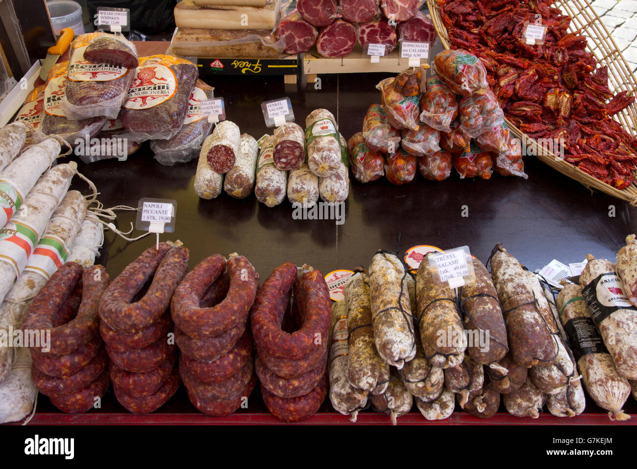 Meats goods on display in hires stock photography and images Alamy