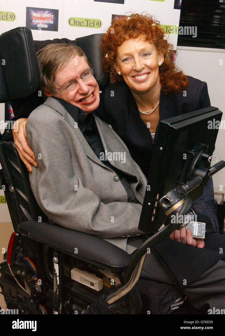 British Comedy Awards 2004 - London Television Studios. Stephen Hawking and wife Elaine Mason. Stock Photo