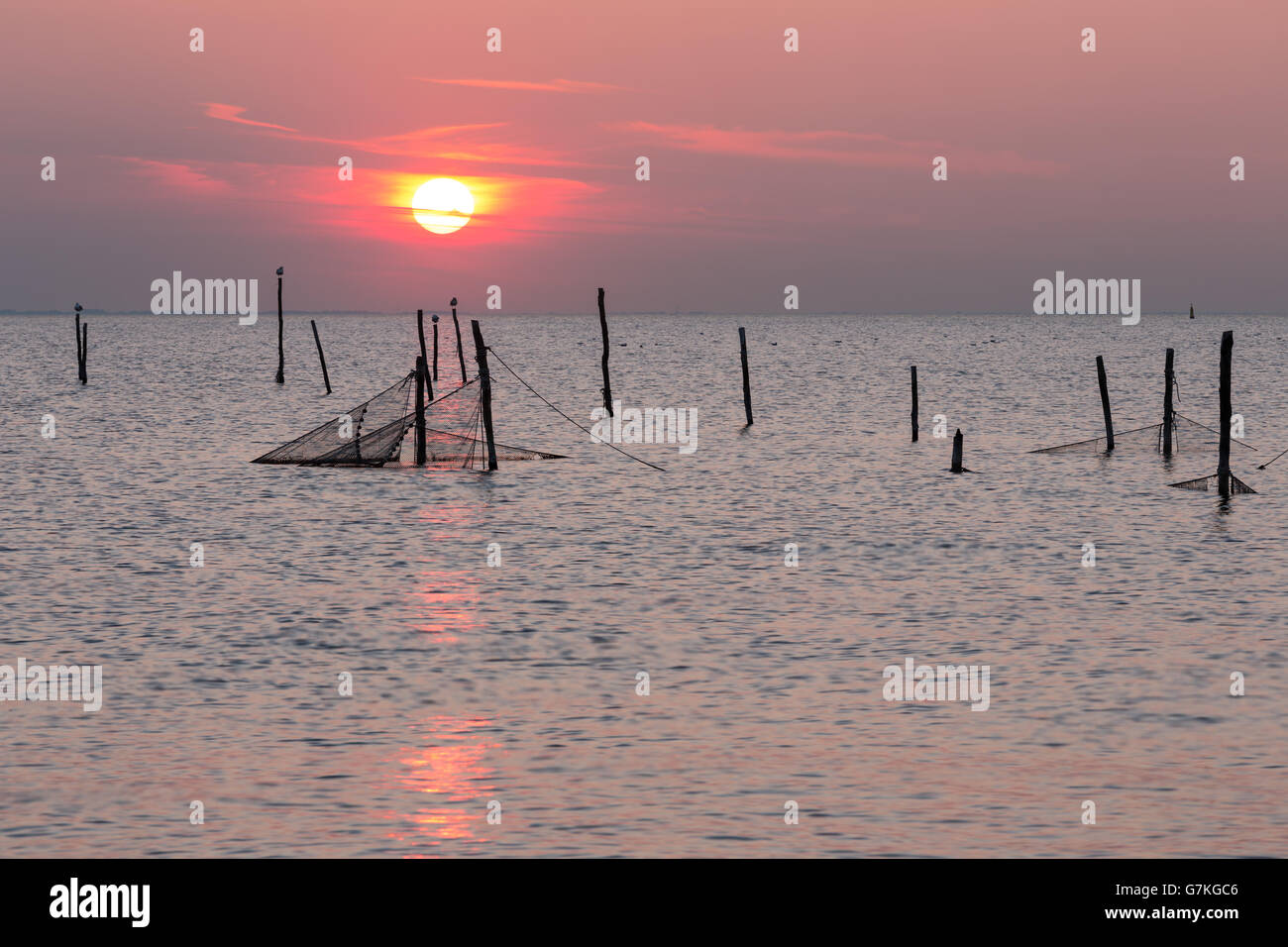 Stake nets silhouette hi-res stock photography and images - Alamy