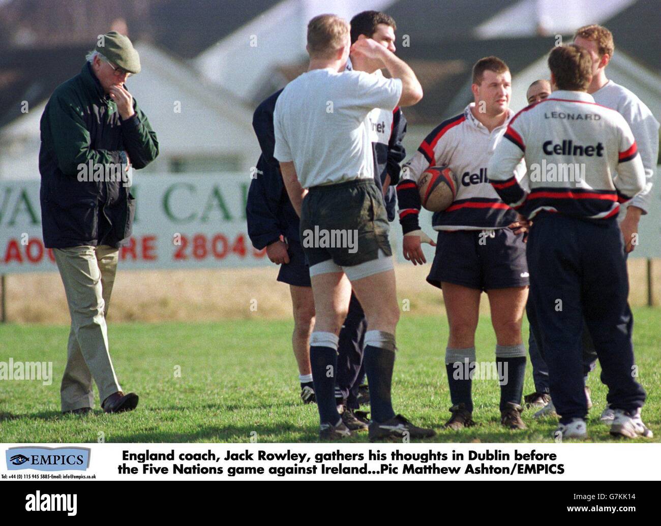 Rugby Union Five Nations England training at Blackrock RFC, Dublin