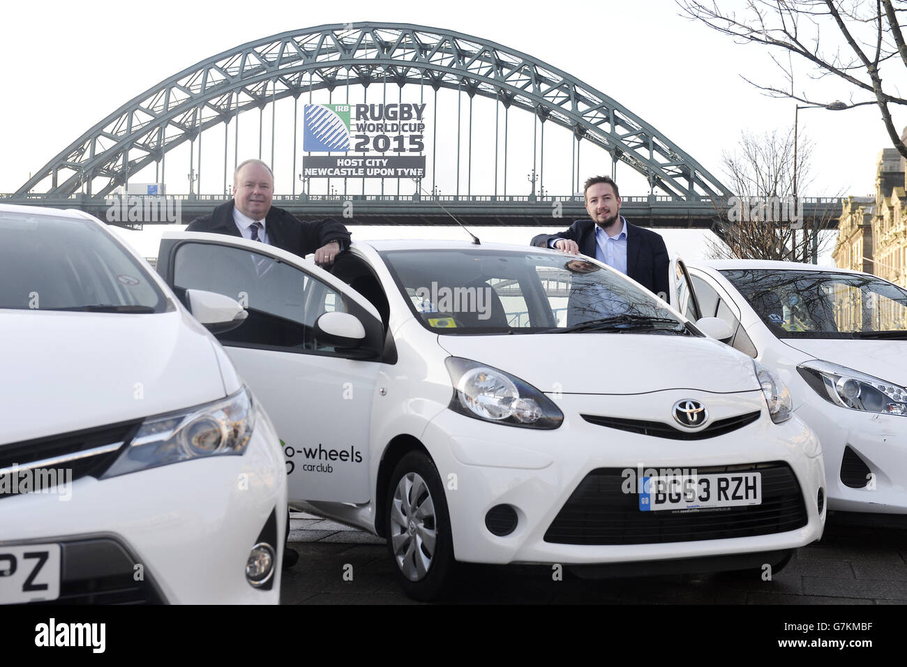Toyota fleet handover to co wheels car club hires stock photography