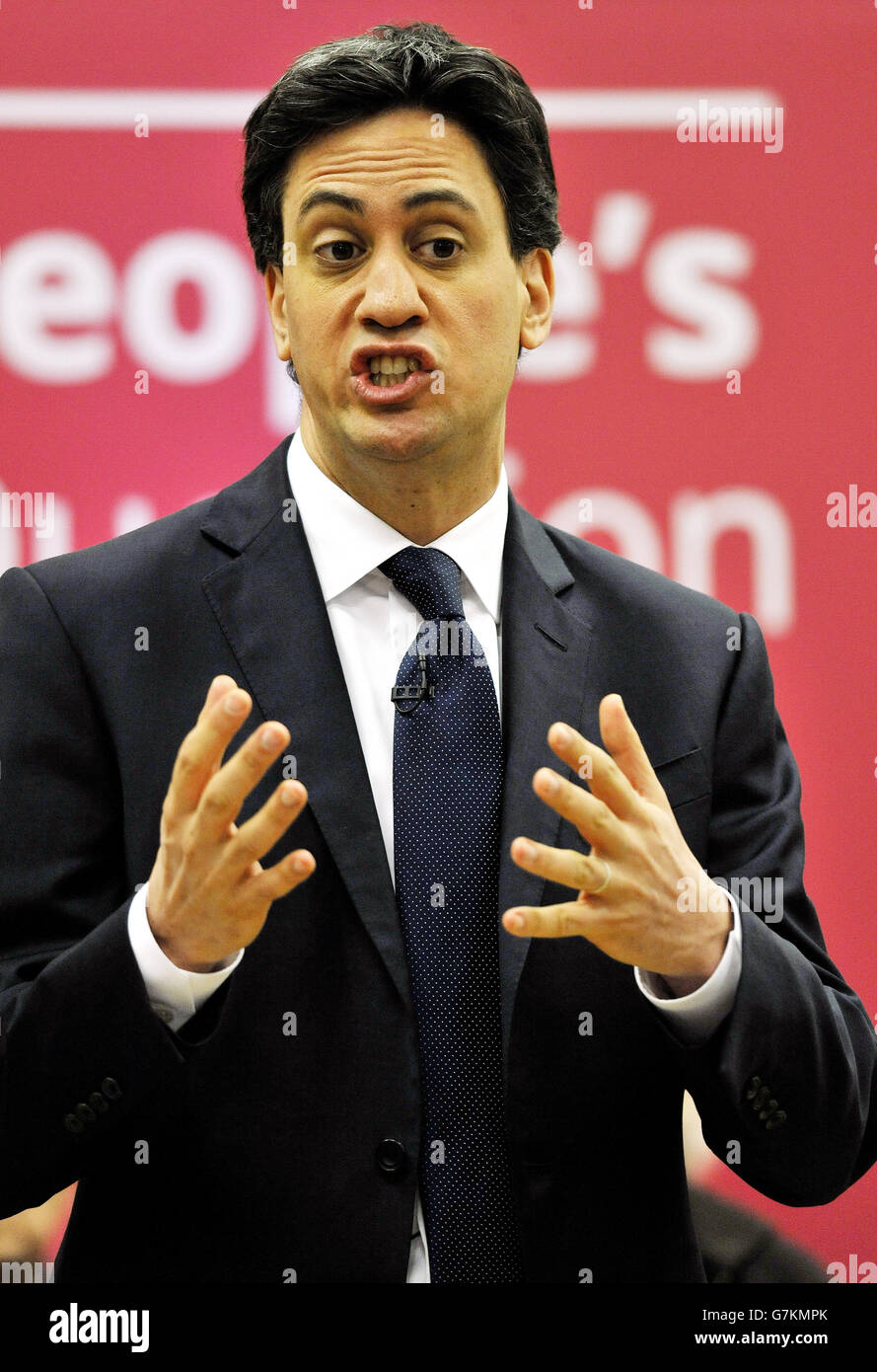 Labour leader Ed Miliband during a People's Question Time Q&A at the