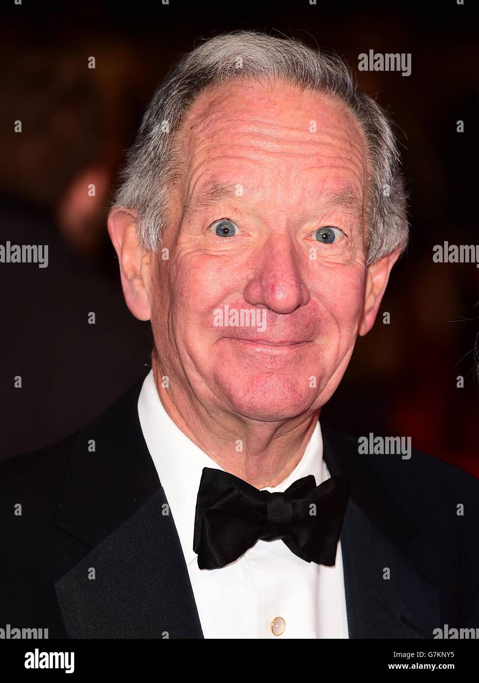 Michael Buerk arriving for the 2015 National Television Awards at the O2 Arena, London. Stock Photo