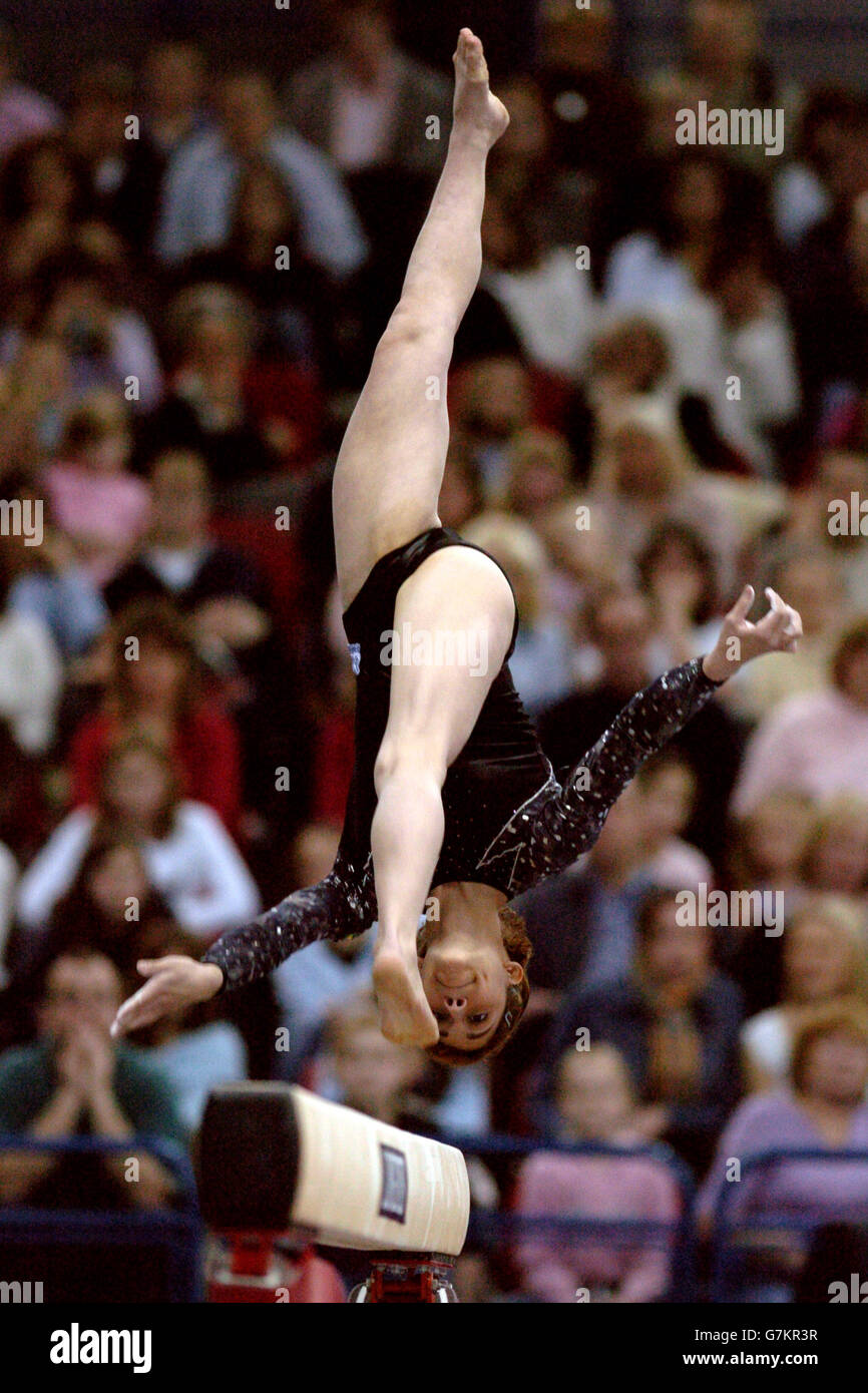 Gymnastics - World Cup Final. Brazil's Daniele Hypolito in action on the beam Stock Photo