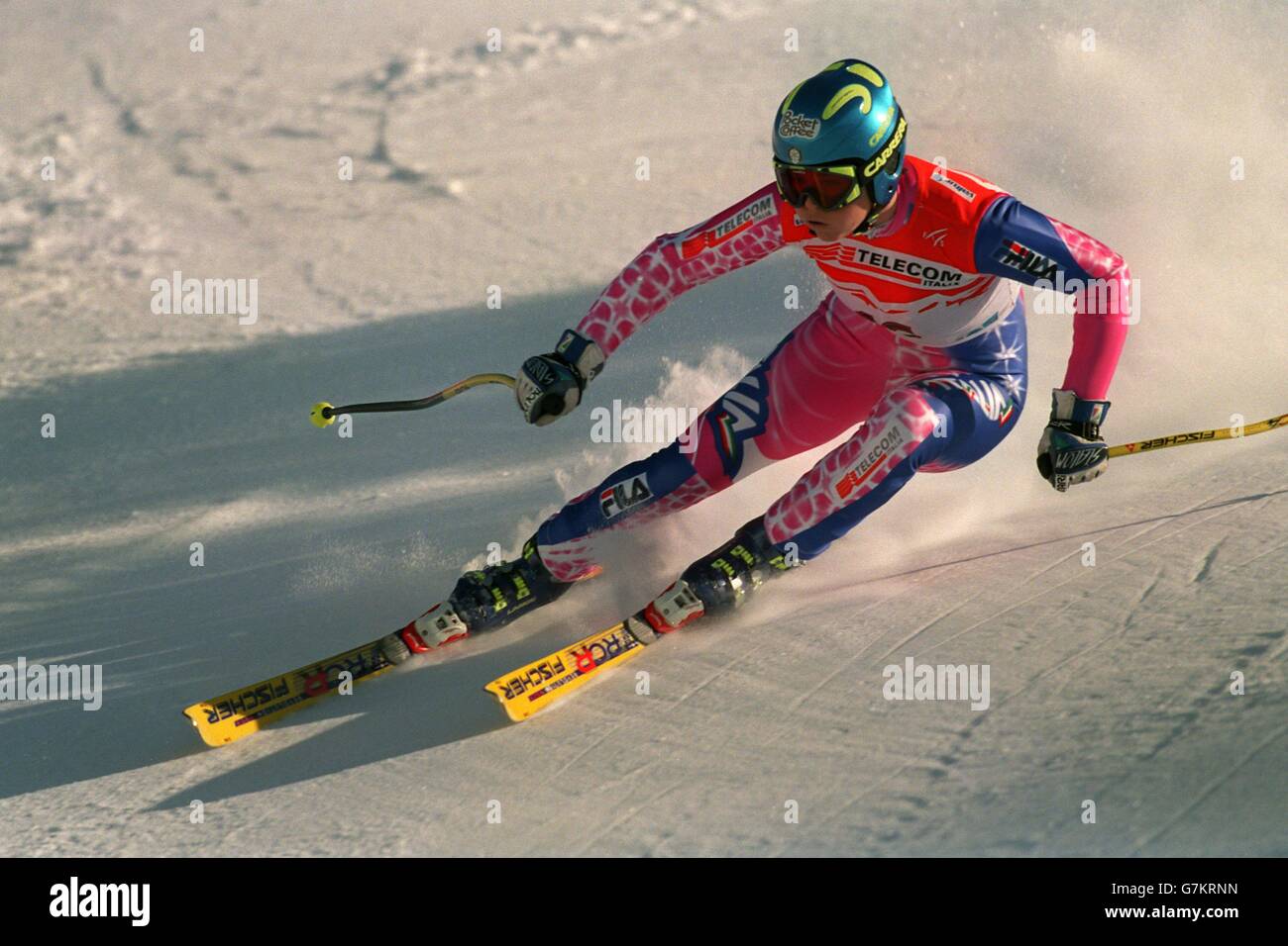 Skiing - Alpine World Skiing Championships - Women's Giant Slalom. Isolde Kostner, Italy Stock Photo