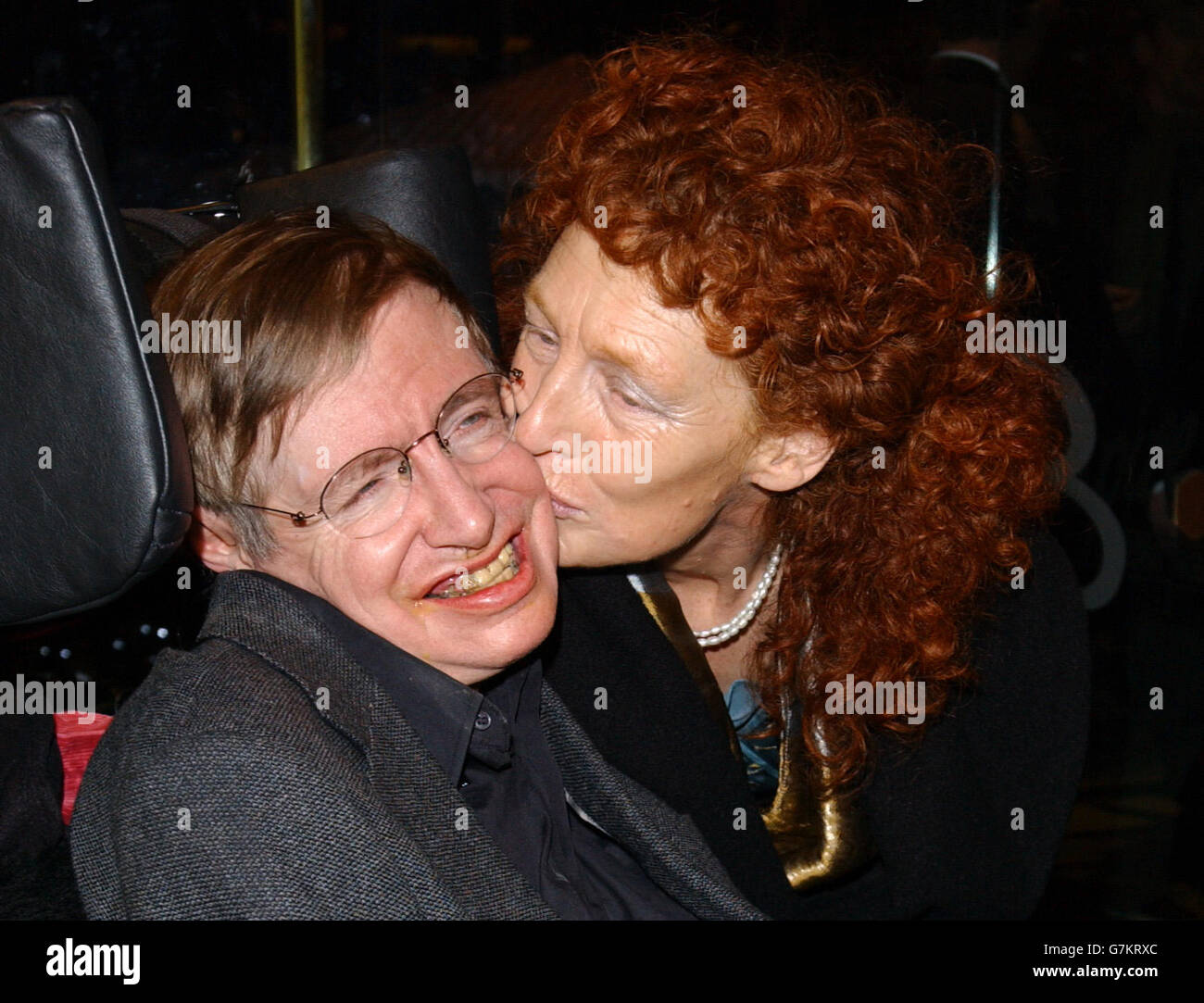 Lemony Snicket's: A Series of Unfortunate Events UK premiere - UCI Empire, Leicester Square. Stephen Hawking and his wife Elaine Mason. Stock Photo