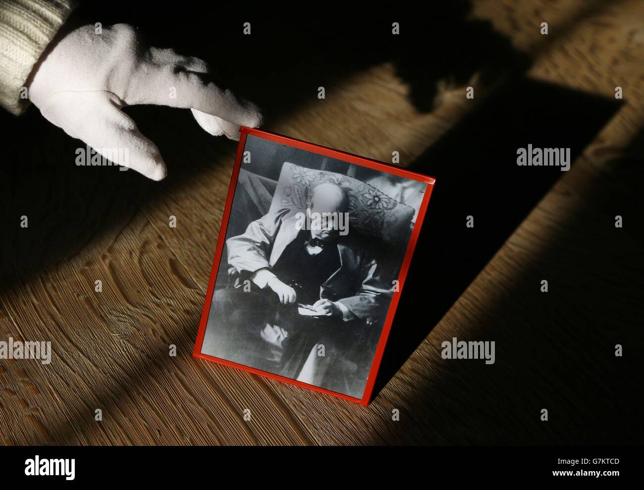 The last picture of Sir Winston Churchill taken close to his death in 1965 during a preview of