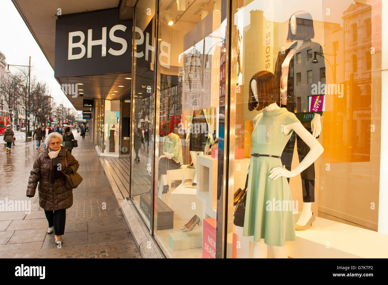 General view of a branch of BHS, on Oxford Street, London. Stock Photo