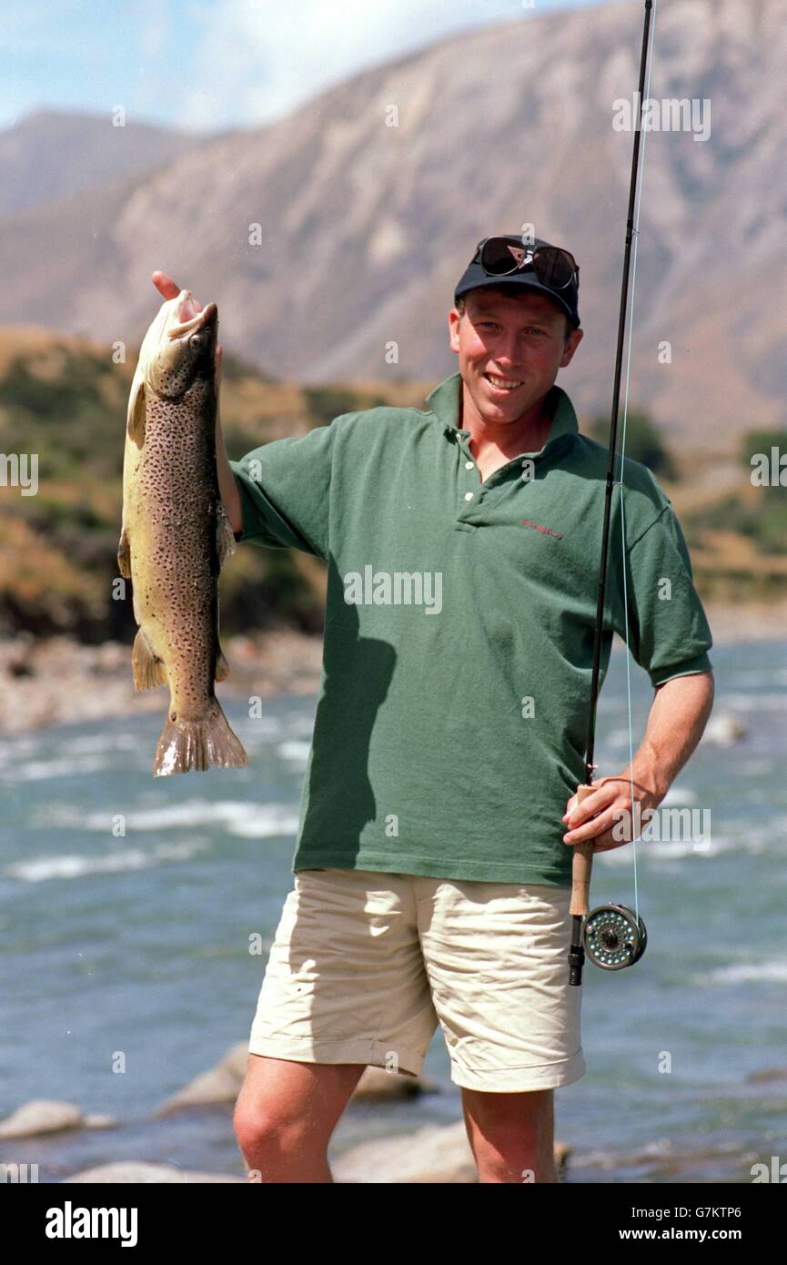 International CricketChristchurch, NZAtherton Fishing Stock Photo Alamy