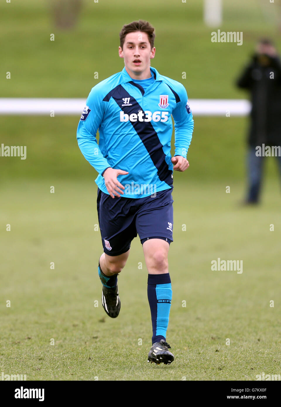 Soccer - Barclays Under 21 Premier League - Derby County v Stoke City - Derby County Training Academy. Toby Wells, Stoke City Under 21's Stock Photo