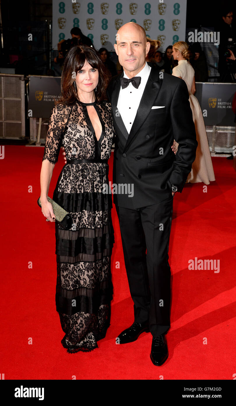 Mark Strong and Liza Marshall attend the EE British Academy Film Awards at the Royal Opera House, Bow Street in London. PRESS ASSOCIATION Photo. Picture date: Sunday February 8, 2015. See PA story SHOWBIZ Bafta. Photo credit should read: Dominic Lipinski/PA Wire Stock Photo