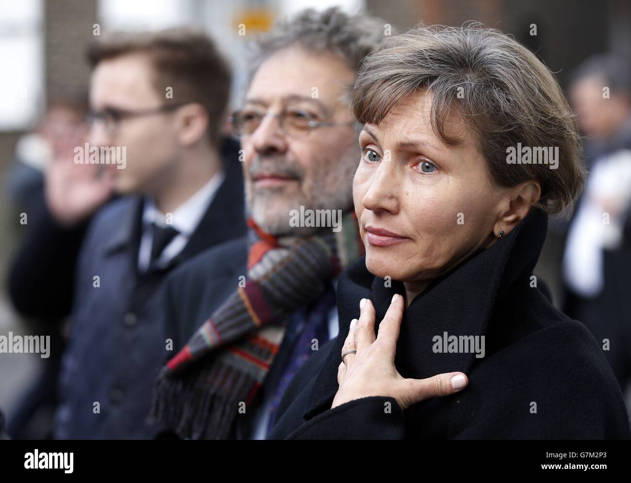 Marina Litvinenko outside the Royal Courts of Justice, London, where the long-awaited public inquiry into the death of poisoned spy Alexander Litvinenko is finally set to open, more than eight years after his death. Stock Photo