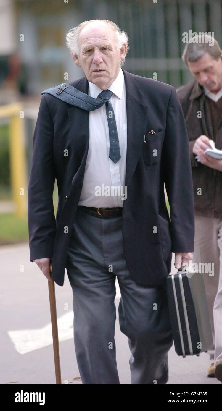 Ronald Brindley arrives at court where he is due for sentencing. A 73-year-old benefits cheat will be sentenced today for falsely claiming thousands of pounds to fund a lavish lifestyle. Stock Photo