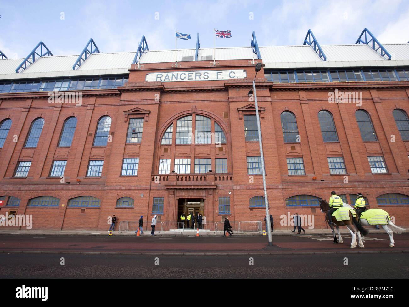 A general view of Ibrox Stadium in Glasgow before the William Hill Scottish Cup Fifth Round match. Stock Photo