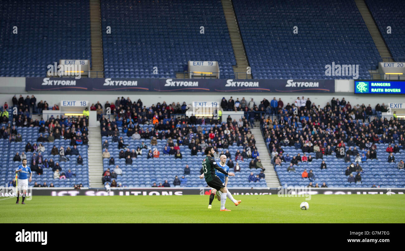 A view of the sparse crowd during the William Hill Scottish Cup Fifth Round match at Ibrox Stadium, Glasgow. Stock Photo