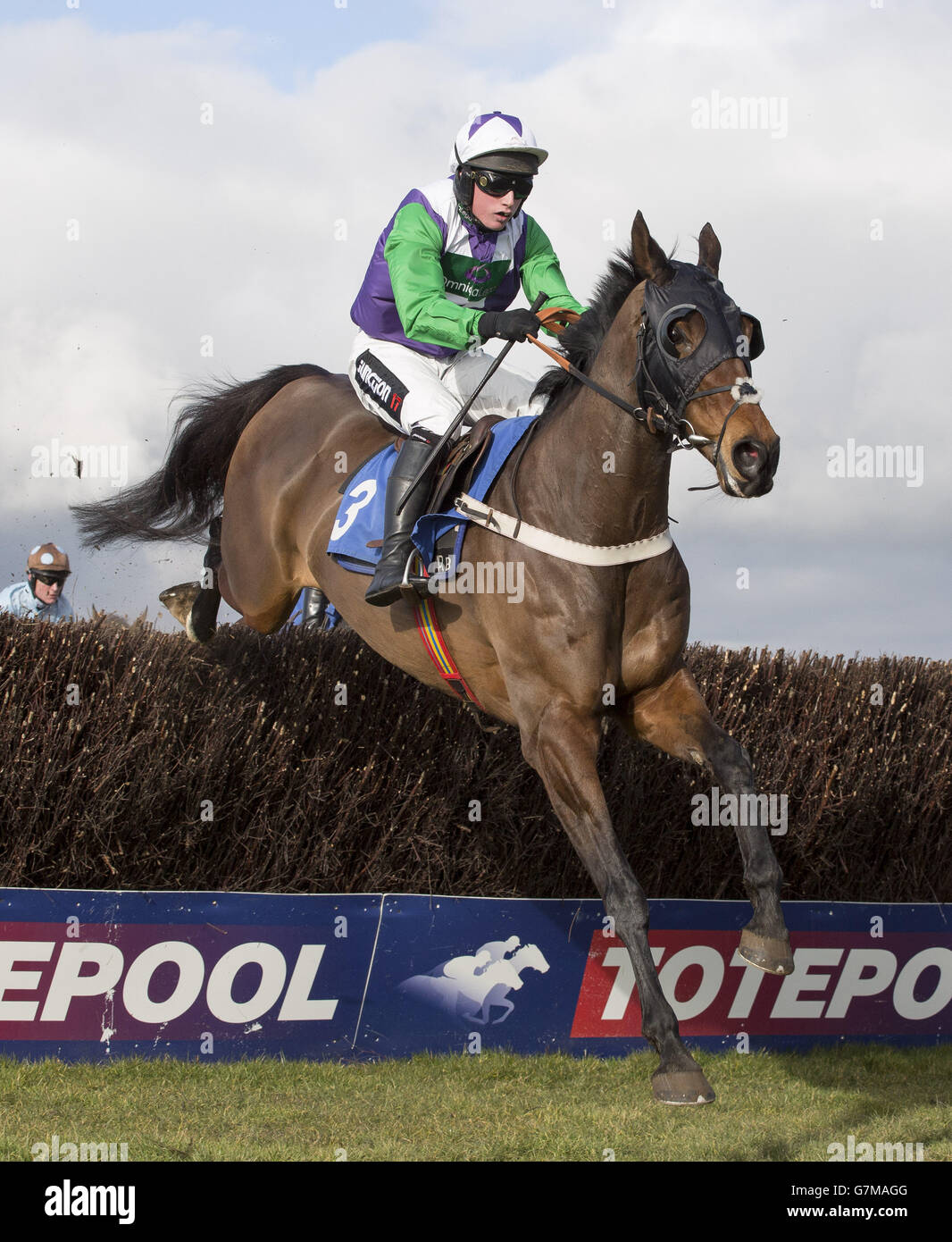 Opening Batsman ridden by Ryan Mahon clears the last fence before going ...
