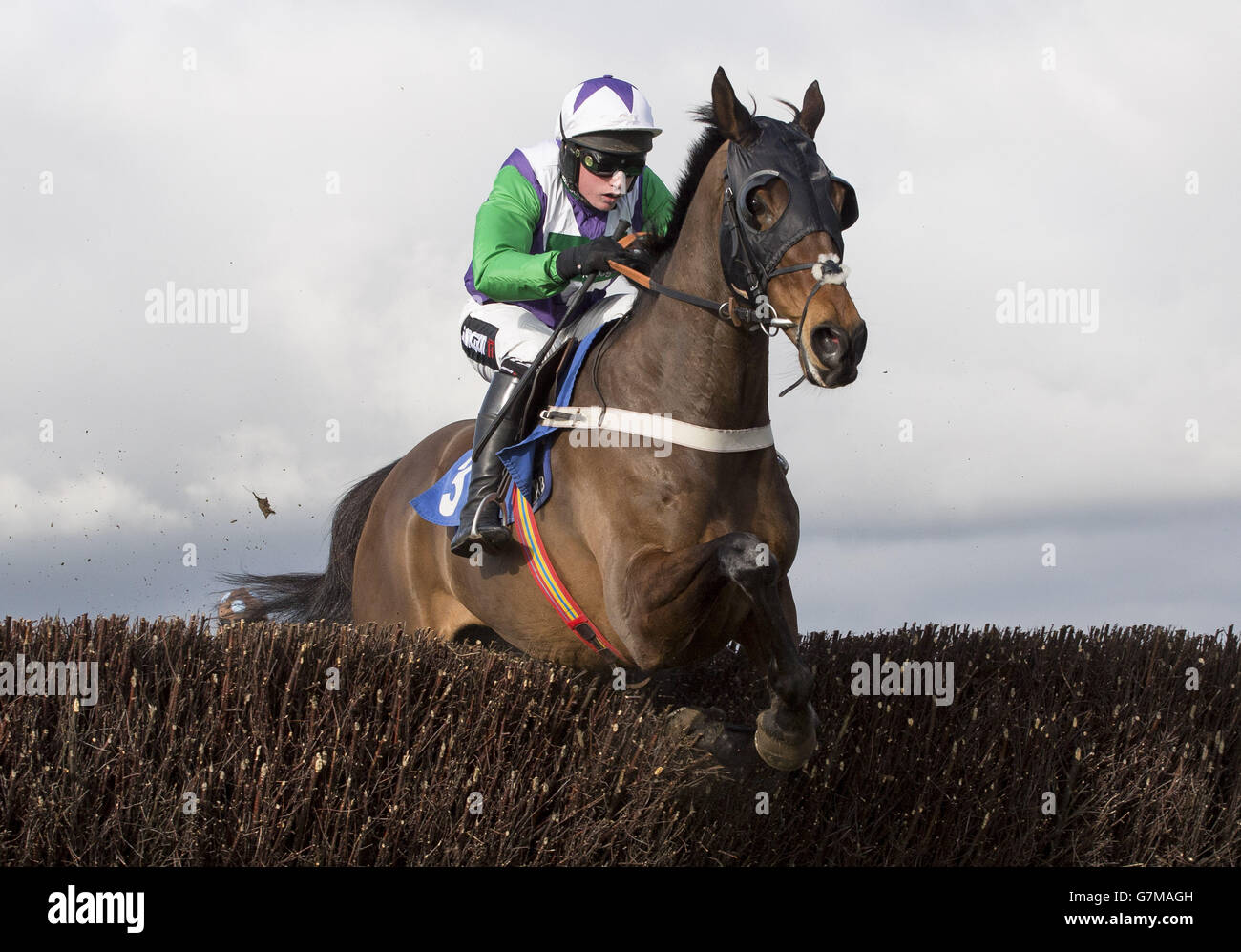 Opening Batsman ridden by Ryan Mahon clears the last fence before going ...