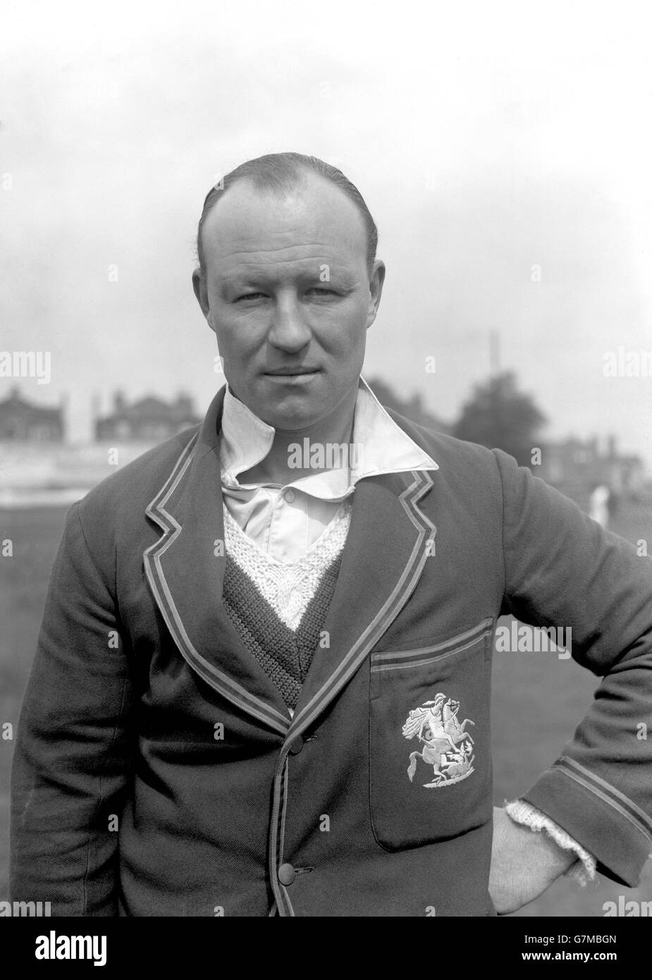 England and Nottinghamshire captain Arthur Carr during practice at Trent Bridge, Nottingham. Stock Photo