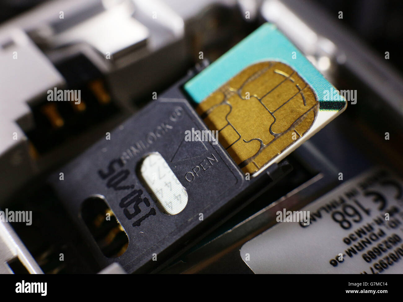 Phone Sim Card Hacking Stock Photo Alamy