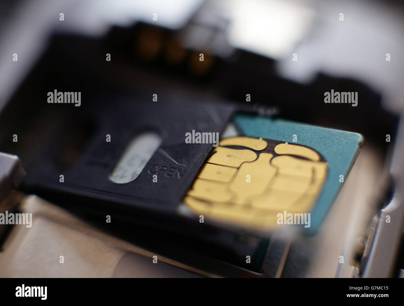 Phone Sim Card Hacking Stock Photo Alamy