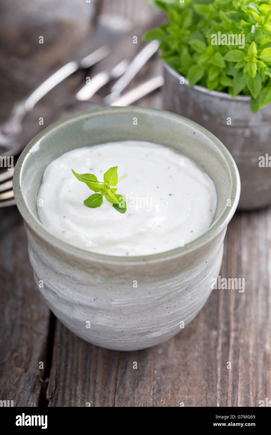 Horseradish and cream sauce Stock Photo Alamy