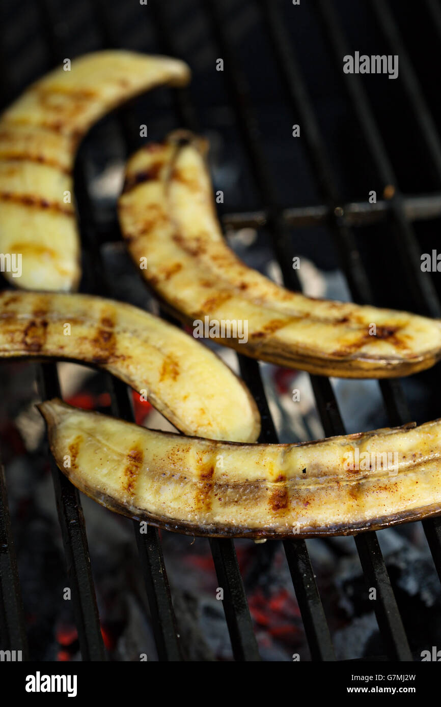 Grilled bananas for dessert Stock Photo Alamy