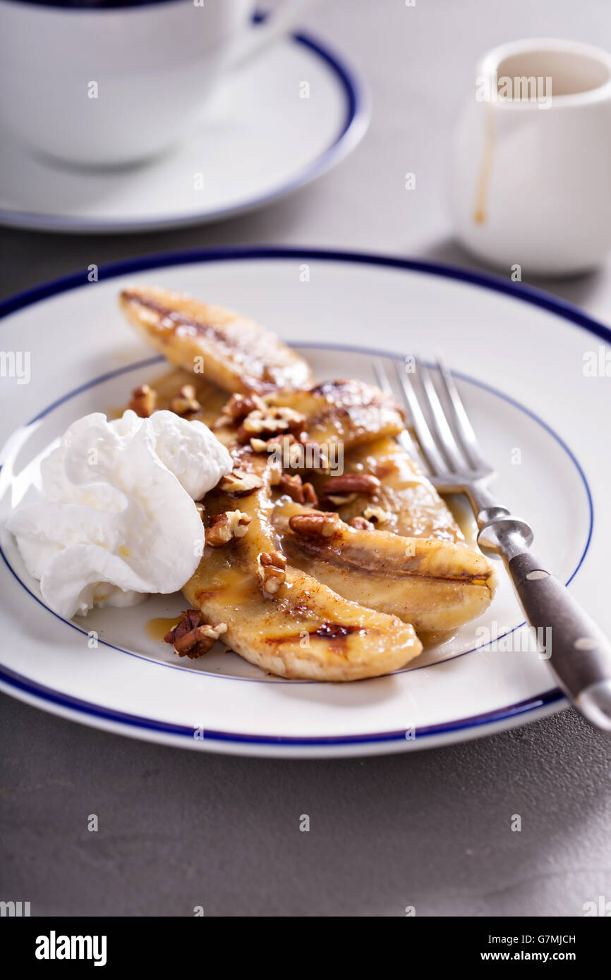 Grilled bananas for dessert Stock Photo Alamy