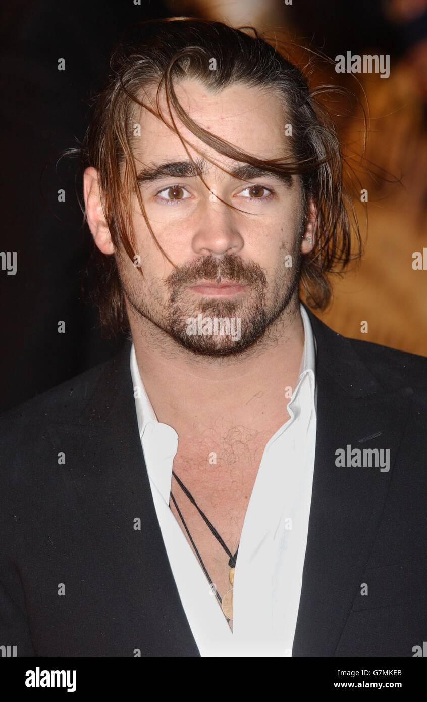 Alexander UK Premiere - Odeon - Leicester Square. Star of the film Colin Farrell arrives Stock Photo