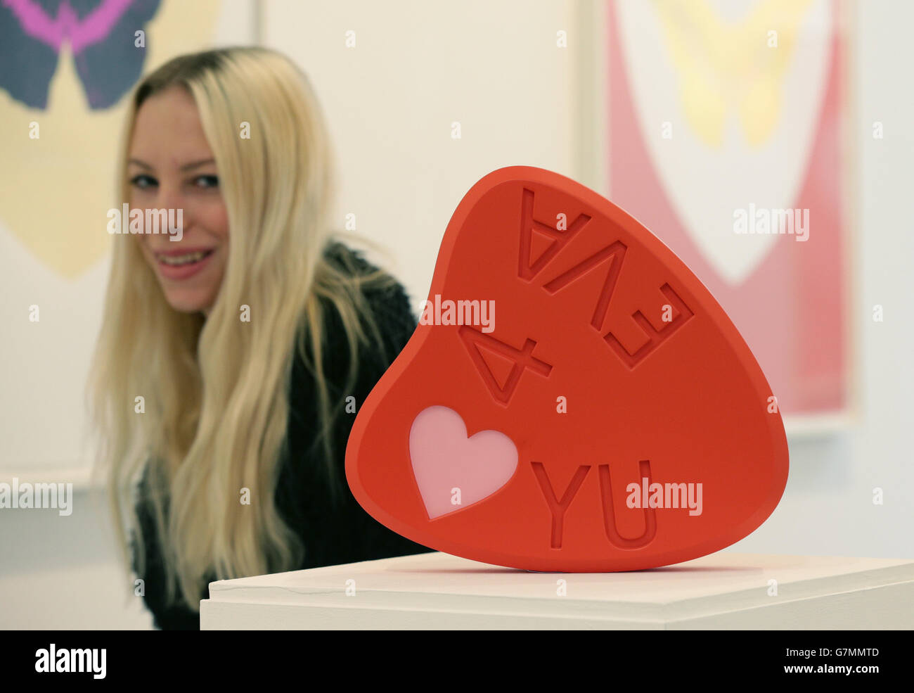 Damien Hirst Love Art Preview Stock Photo - Alamy