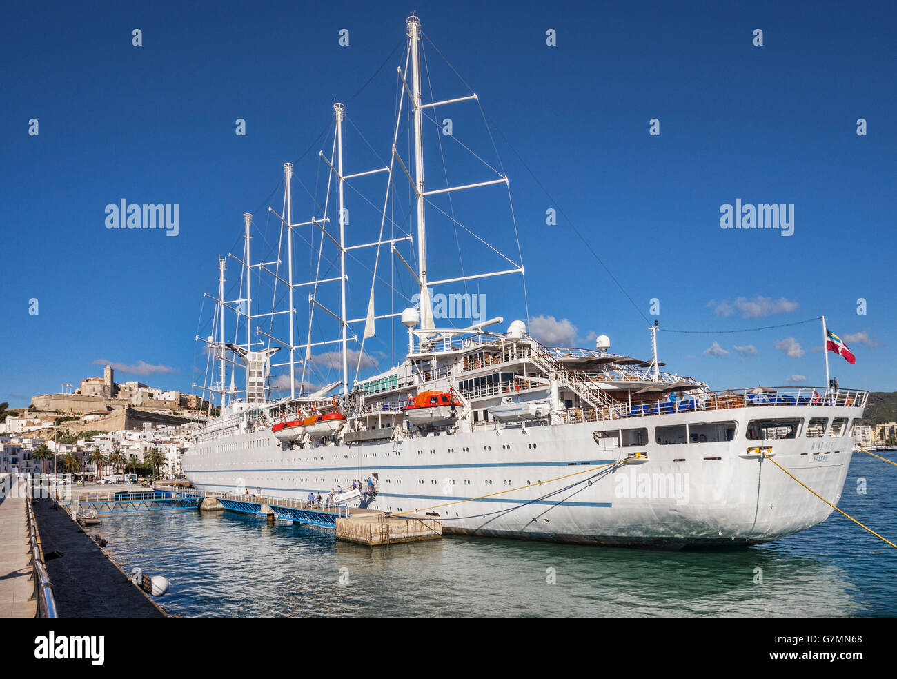 The Wind Surf, one of the largest sailing cruise ships in the world