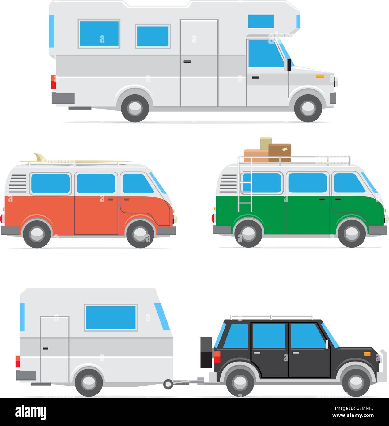 camper car set Stock Vector Image & Art - Alamy